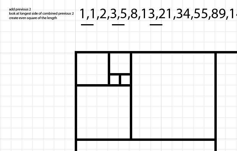 design practice: Type & Grid: Fibonacci Sequence 2nd attempt