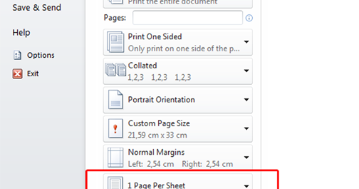 Cara Print 2 Halaman Menjadi 1 Lembar di Ms. Word