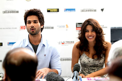 Priyanka Chopra and Shahid Kapoor at Press conference of Indian Film Festival Melbourne 2012