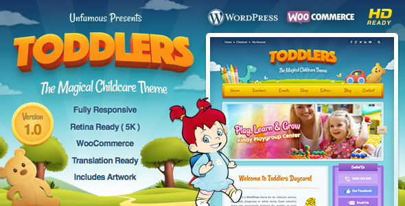 Toddlers - Child Care & Playgroup WordPress Theme 