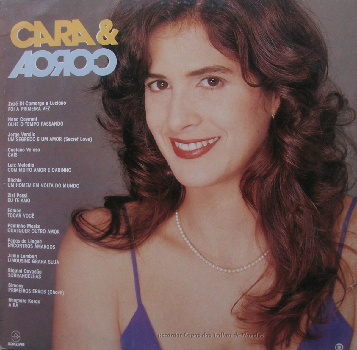 Recordar Capas das Trilhas de Novelas e Minissérie: Cara e Coroa Nacional