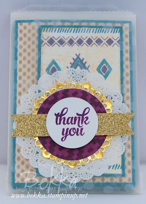Aztec Inspired Card Collection Using Bohemian Boarders from Stampin' Up! UK