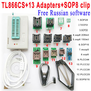 TL866CS Flash Programmer Original + 13 universal adapters | AgusYulianto2