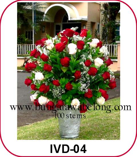 Bunga Mawar 100 Tangkai Besar Spesial