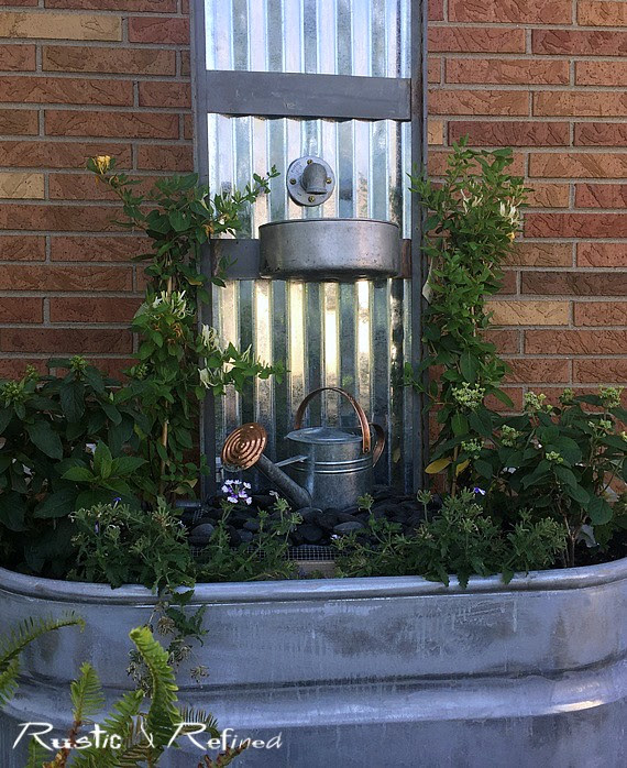 Creating A Fake Water Feature With A Metal Sheet