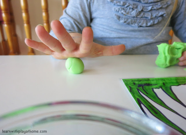 Playdough Flower Mat. Free Printable. Playful Maths.