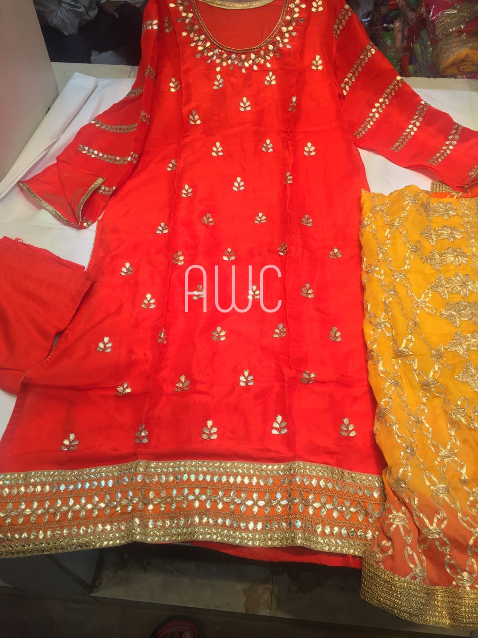 Rajasthani Gota Patti work Suits Pure silk gota patti heavy work suits for order call or