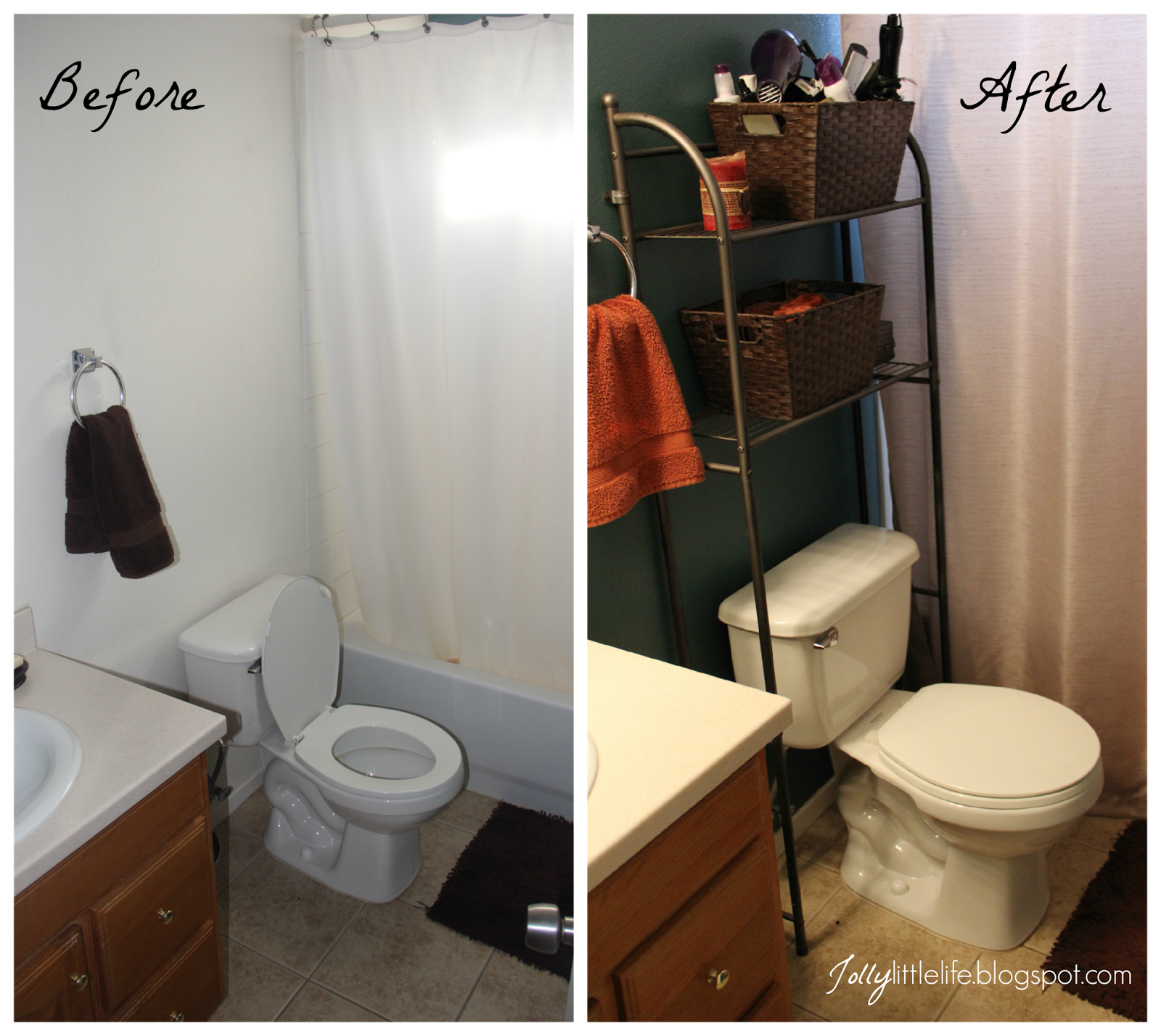 My Jolly Little Life Cheap and Easy Complete Bathroom Makeover