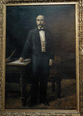 Portrait of Juan Pablo Duarte, a painting by Luis Desangle