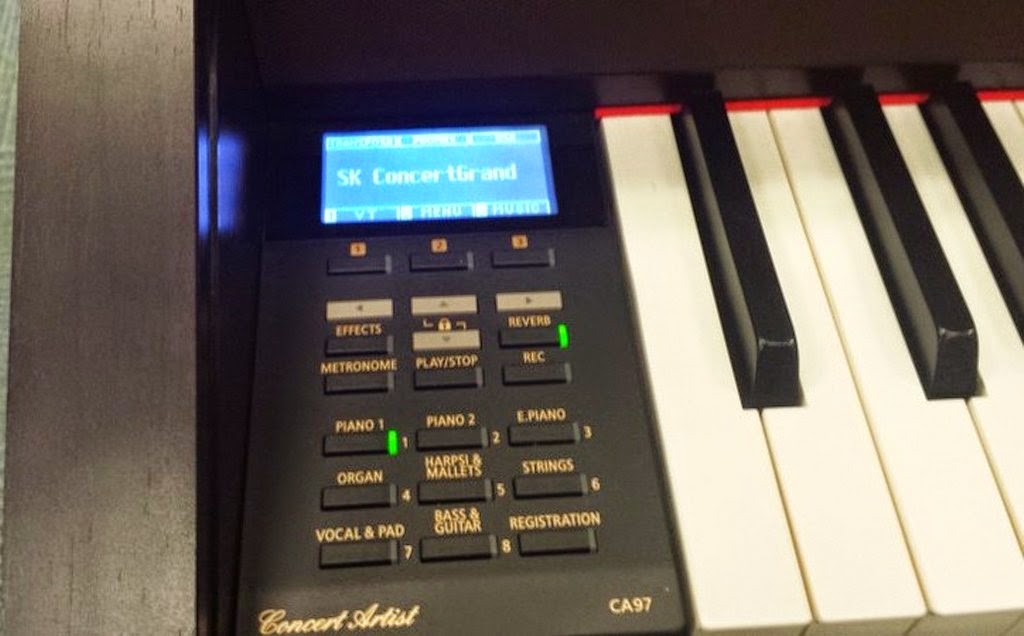 Kawai CA97 digital piano control panel