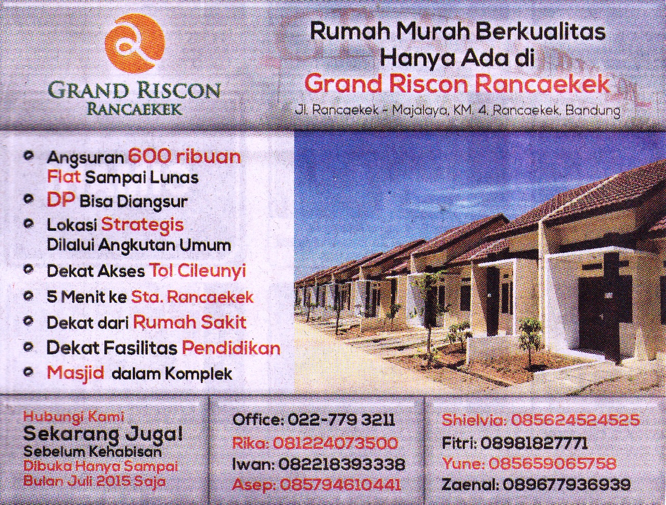 GRAND RISCON RANCAEKEK RANCAEKEK, KAB. BANDUNG CARI RUMAH BANDUNG