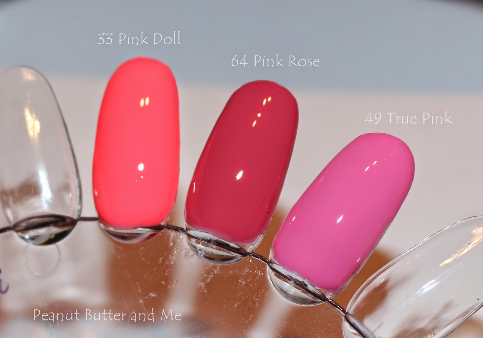 Gel nails semilac poland pink rose 064 64 doll 033 33 true pink 049 49 hybrydy lakier hybrydowy paznokcie nails różowy