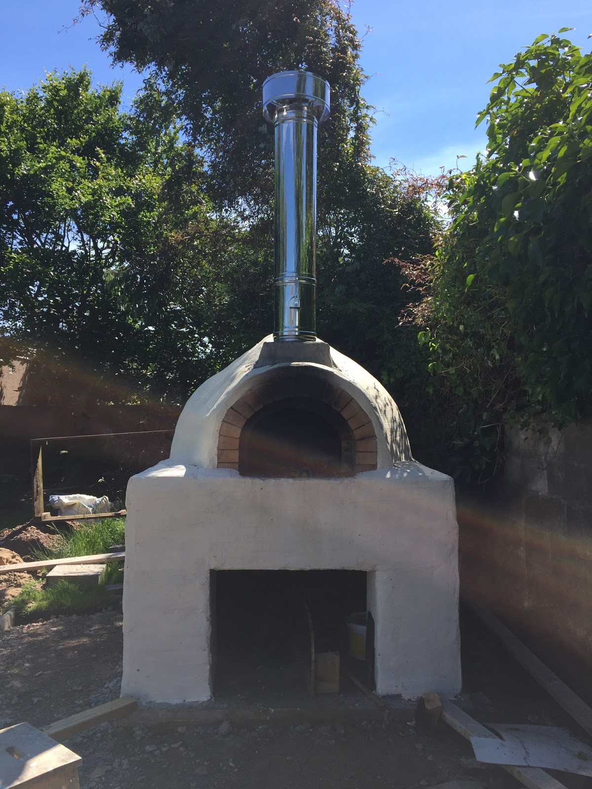 My Pizza Oven in Sunny Aberdeen Fitting a flue