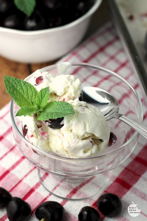 Easy Cherry Amaretto NoChurn Ice Cream Renee's Kitchen Adventures