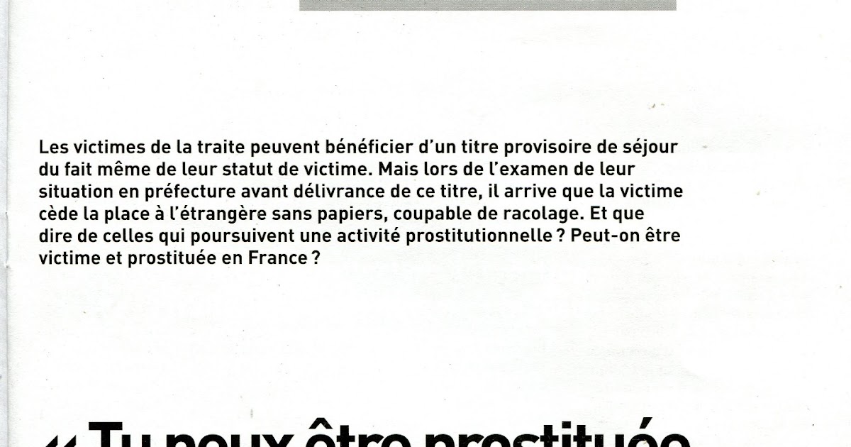 statut prostituée