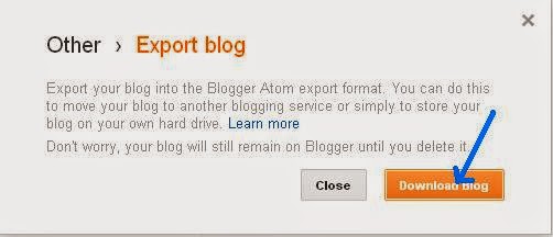 Exporting a Blog