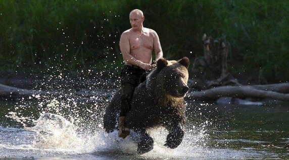 Vladamir Putin and the Center Bear