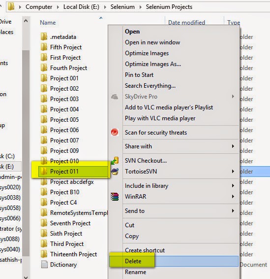 SeleniumByArun 163. Deleting the Java Project from Eclipse IDE