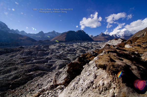 From Thagnag crossing Ngozumpa Glacier to Gokyo