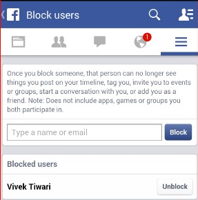 How To Unblock Someone On Facebook Android App
