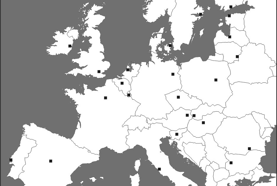 Карта европы без флагов и названий
