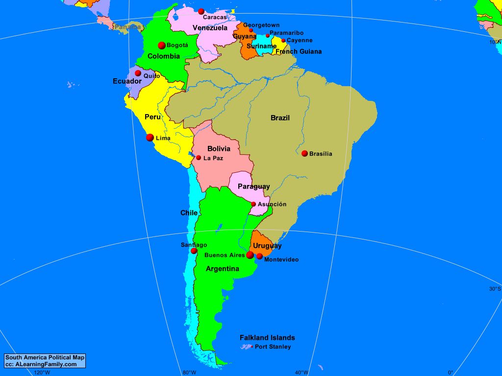 Nama Negara di Benua Amerika Selatan dan Ibukotanya ...