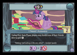 My Little Pony I Need Answers Premiere CCG Card