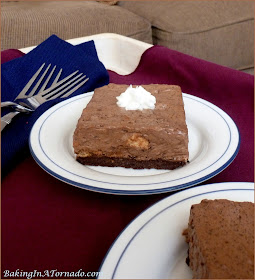 Chocolate Peanut Butter Cookie Squares are a decadent no-bake dessert treat. | Recipe developed by www.BakingInATornado.com | #dessert #recipe