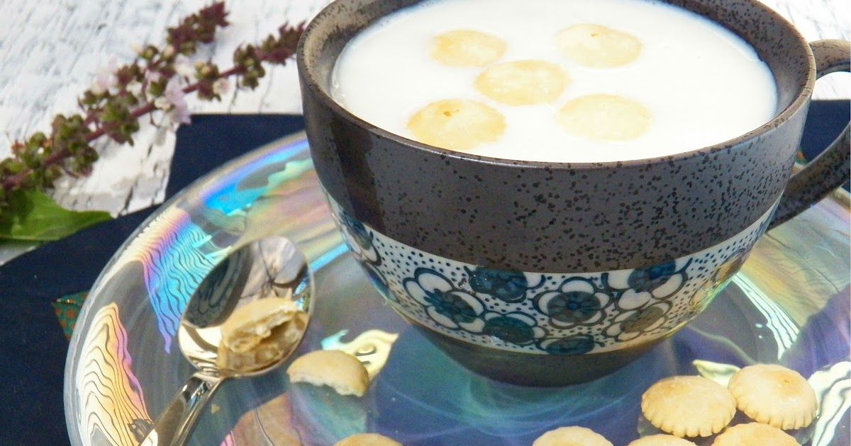 HOT SWEETENED CONDENSED MILK DRINK AND CRACKERS In Good Flavor