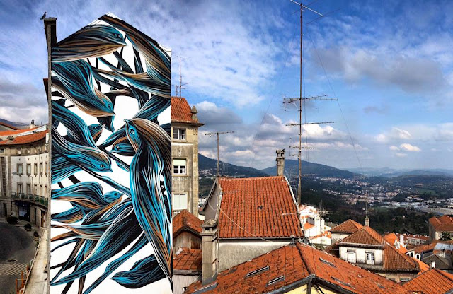 The excellent Wool Festival is back with a brand new extra piece which was just completed by Pantonio in the center of Covilhã in Portugal.