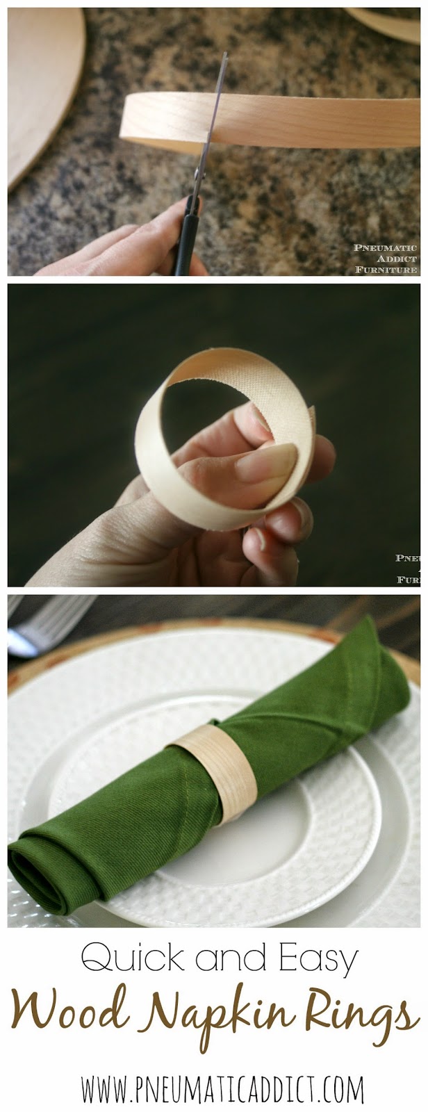 Quick and Easy Wood Napkin Rings Pneumatic Addict