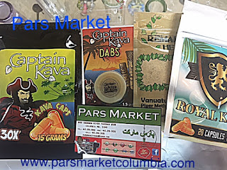 Selection of  Kava products we carry at Pars Market in Howard County Columbia Maryland 21045