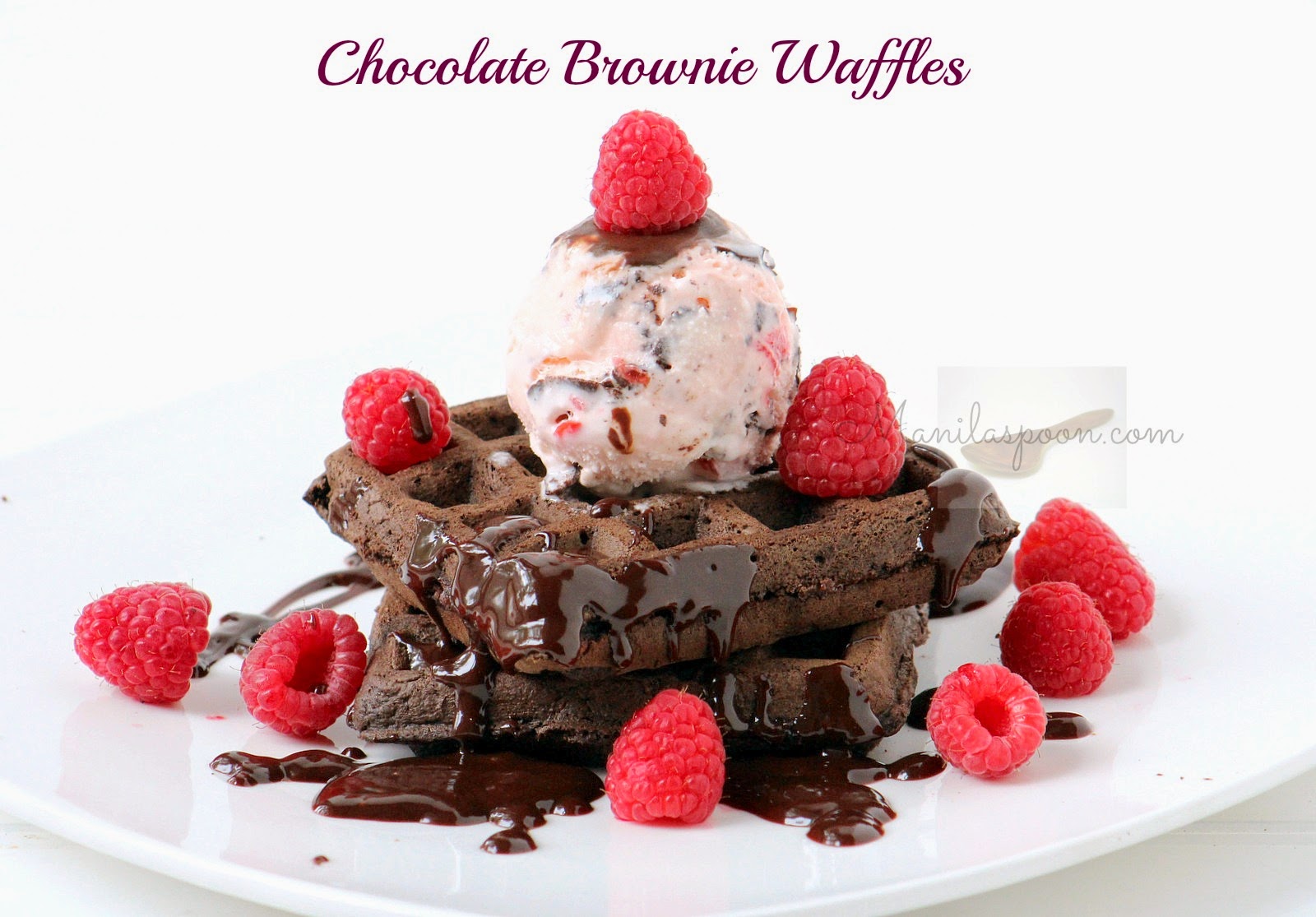 Thinking of a yummy breakfast or brunch dish? Here's the answer - CHOCOLATE BROWNIE WAFFLES. Fancy it as a dessert? No problem, just serve warm with some ice cream on top! #chocolate #brownie #waffles #breakfast #dessert