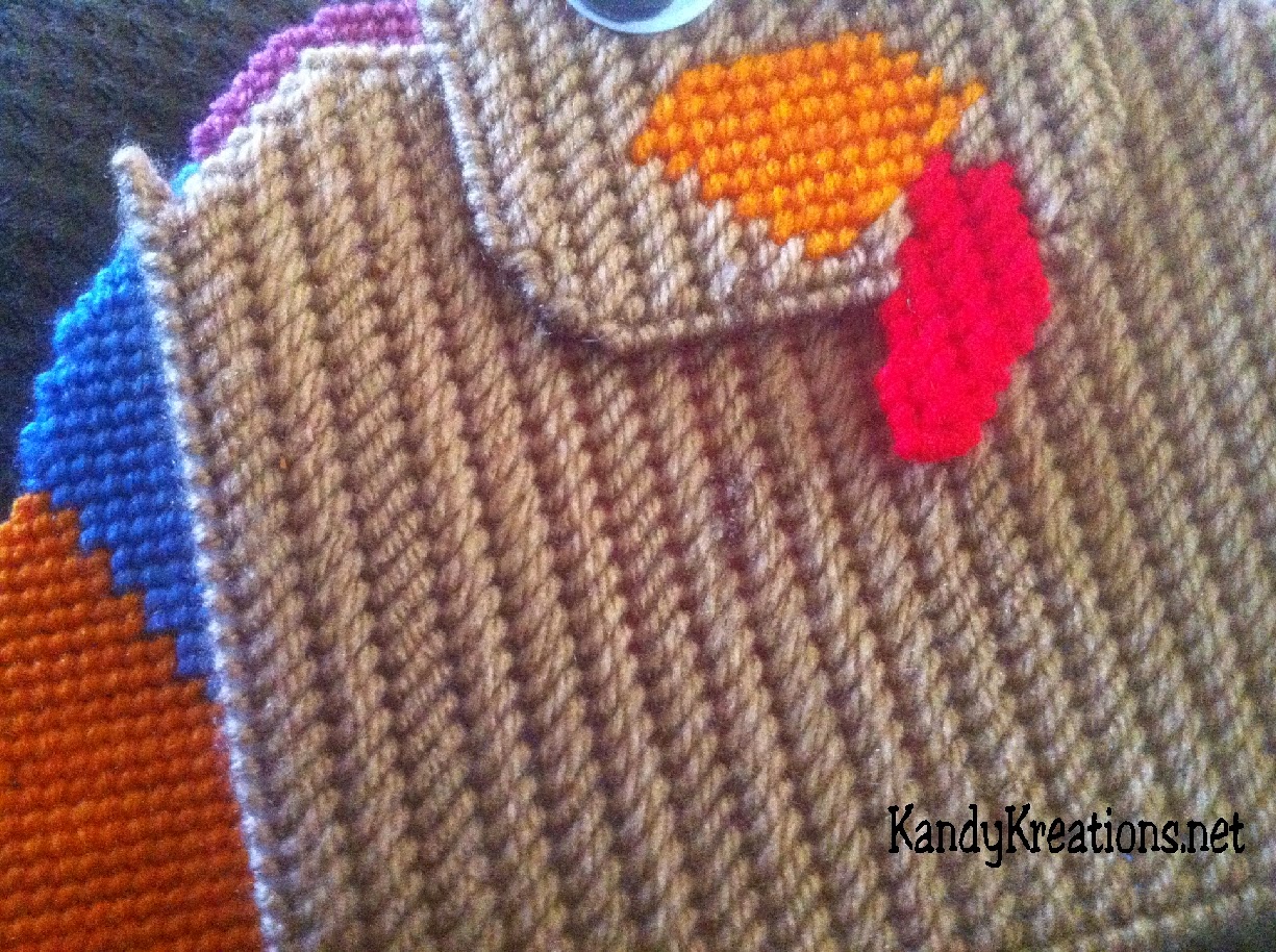 DIY Party Mom Turkey Napkin Holder Plastic Canvas Pattern