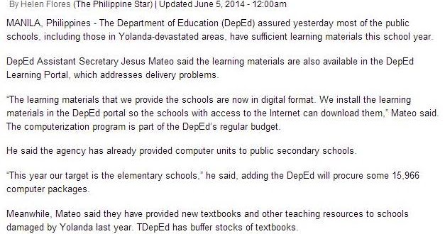 Philippine Basic Education: DepEd's K+12, Poorly Conceived Or Malicious