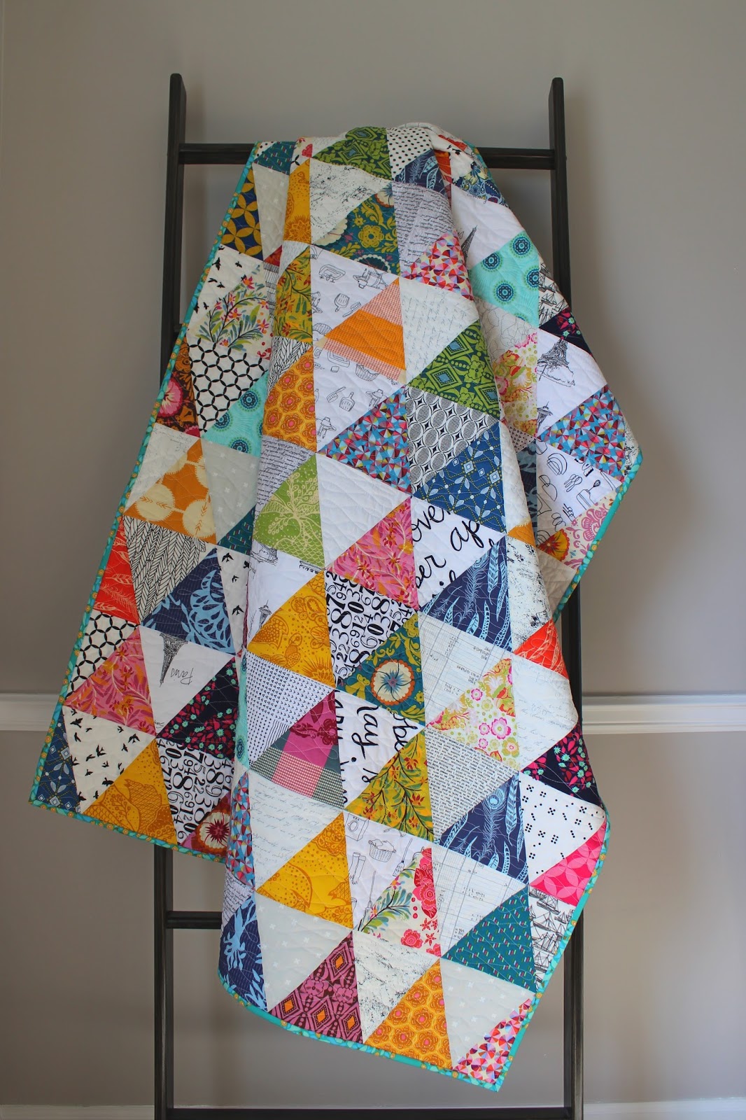 Teaginny Designs Scrappy Triangle Quilt