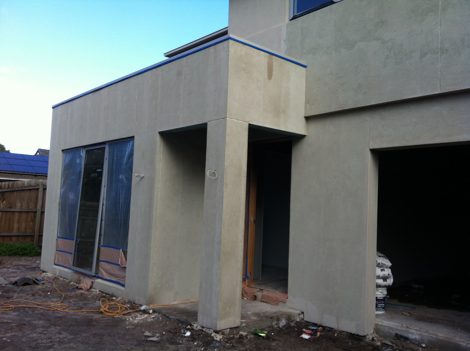 Custom Carter Grange Ground floor render base coat completed 30/5/13