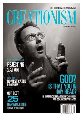 Funny Blind Faith Magazine Creationism Joke Picture