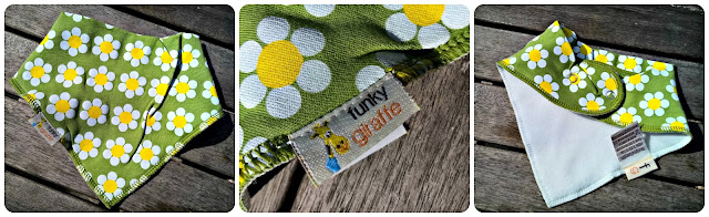 Funky Bibs from Funky Giraffe - Review and Giveaway Daisies Bandana