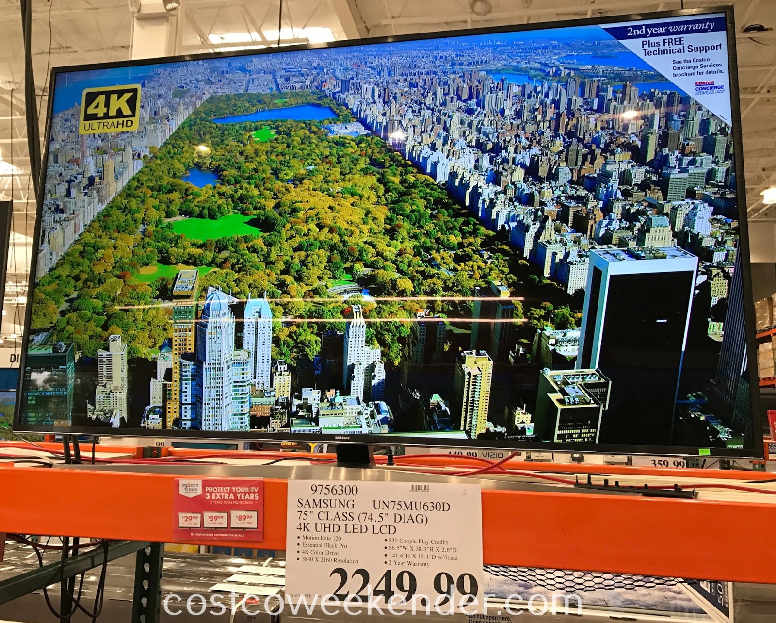 Samsung UN75MU630D 75" 4K UHD LED LCD TV Costco Weekender