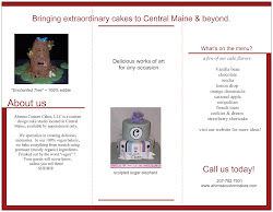 brochure cake cakes ahimsa llc custom maine vegan labels