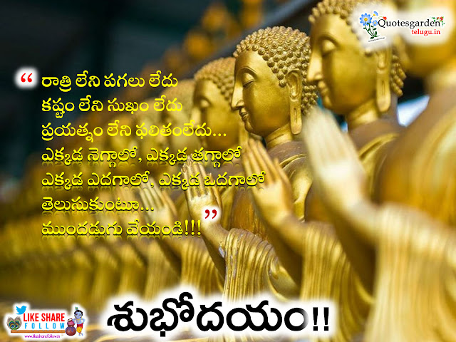 Daily good morning wishes quotes in telugu