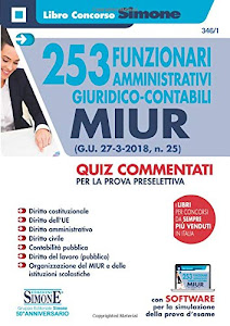 253 Funzionari Amministrativi Giuridico - Contabili MIUR: Quiz commentati
