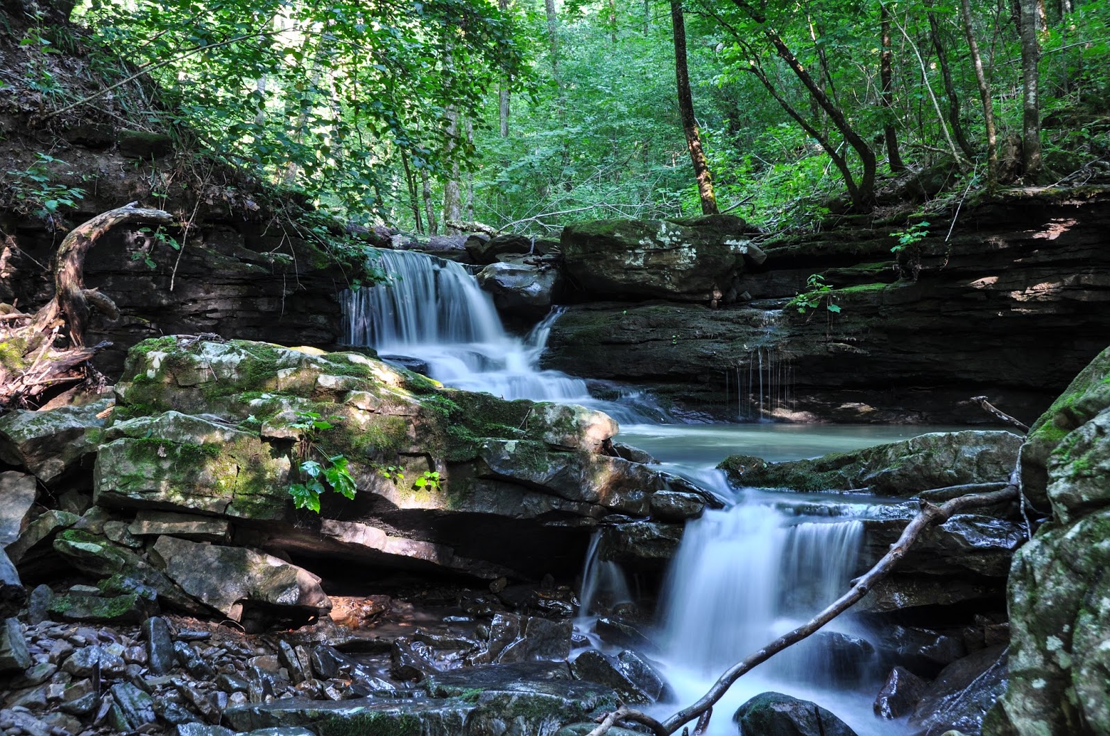 Rick's Hiking Blog Cowan Hollow Waterfalls, Between Simpson and North