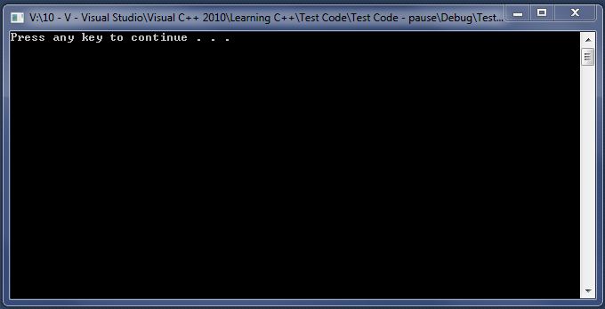 Lessons In Coding: Keep Console App Window Open in Visual C++
