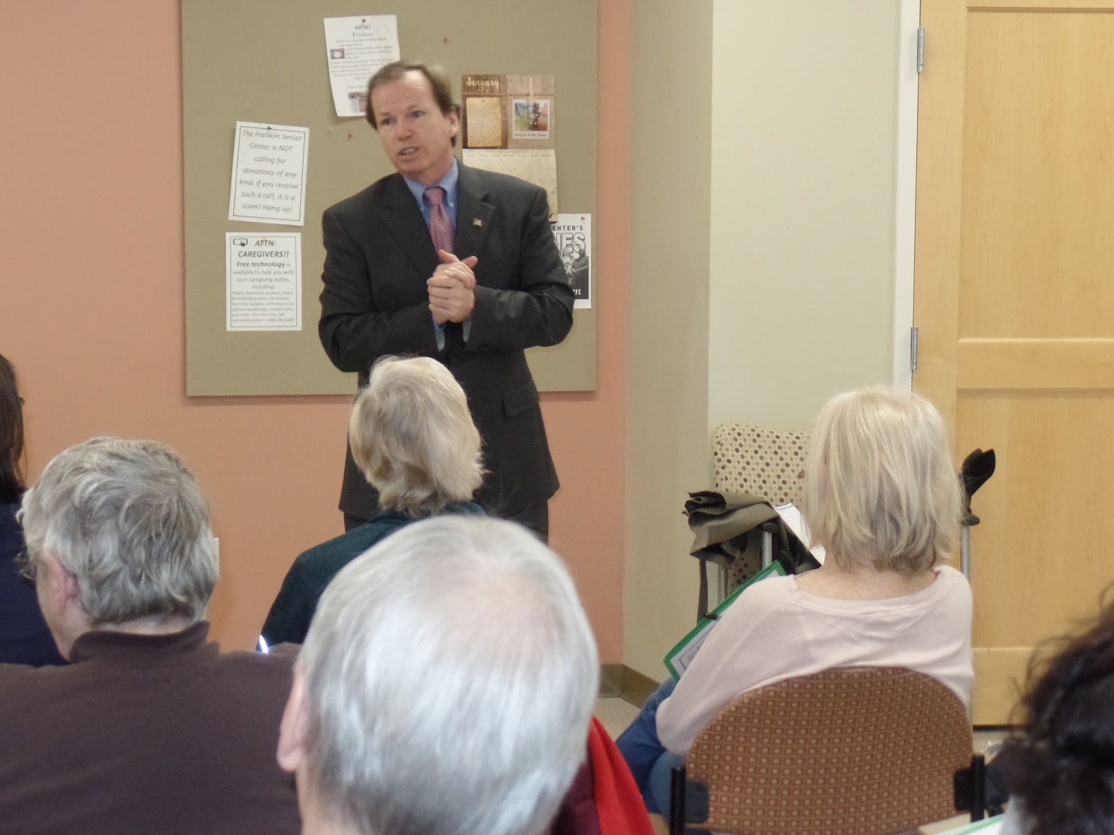 Franklin Matters Register O’Donnell was Guest Speaker at Franklin Senior Center