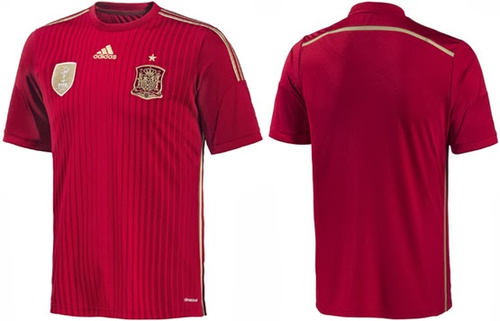 camiseta de la roja Selección española de fútbol mundial Brasil 2014
