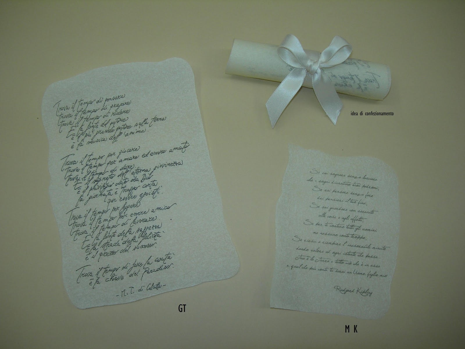 BOMBONIERE...A TUTTI: Pergamene per Matrimonio