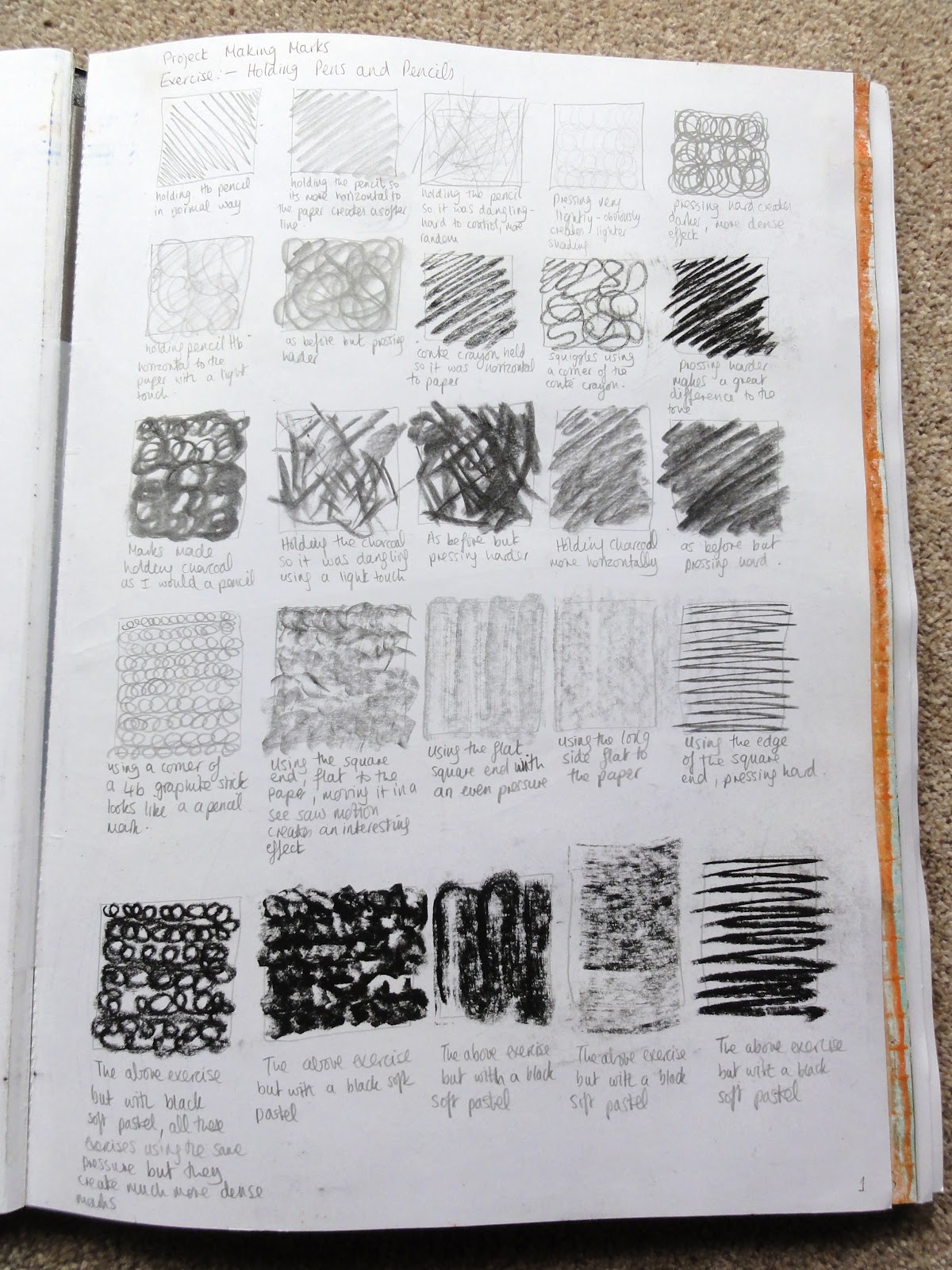 Mark Making Coursework Guide , Developing Line Work and Mark Making ...