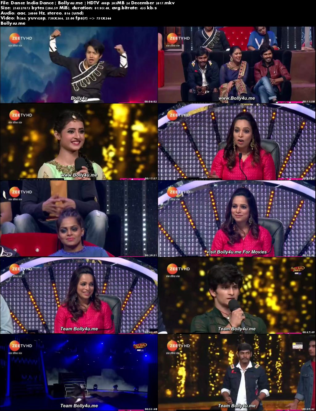 Dance India Dance HDTV 480p 200MB 24 Dec 2017 Download